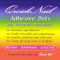 Qwick Nail Adhesive dots for artificial fingernails provide nontoxic,